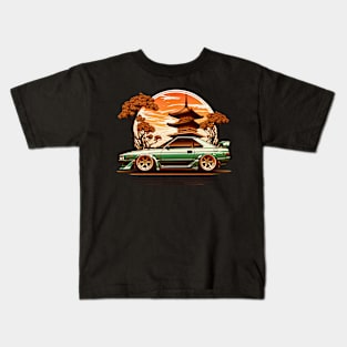 80s Japan Retro Drift Car Kids T-Shirt